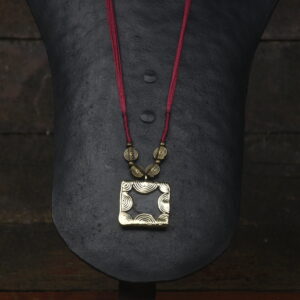 Terracotta & Brass Pendant