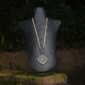 Terracotta & Brass Pendant