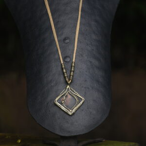 Terracotta & Brass Pendant