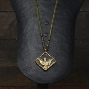 Terracotta & Brass Pendant - Bird