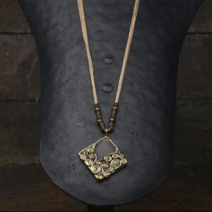 Terracotta & Brass Pendant