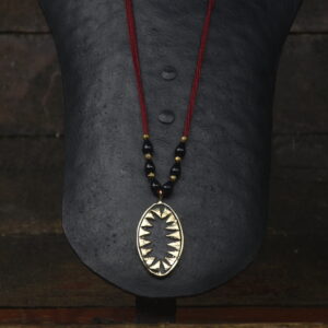 Terracotta & Brass Pendant