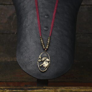 Terracotta & Brass Pendant - Elephant