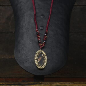Terracotta & Brass Pendant