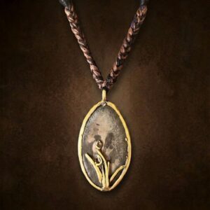 Terracotta & Brass Pendant