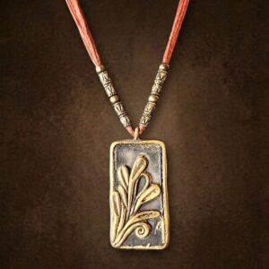 Terracotta & Brass Pendant