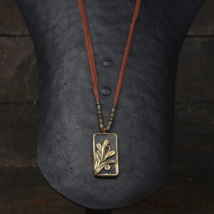 Terracotta & Brass Pendant