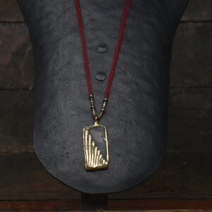 Terracotta & Brass Pendant