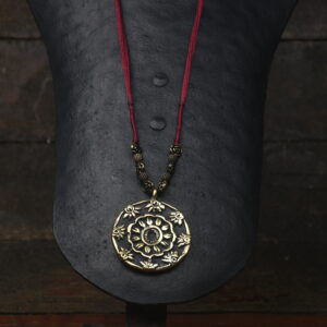Terracotta & Brass Pendant