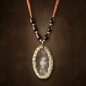 Terracotta & Brass Pendant
