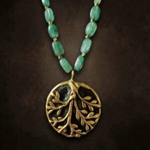 Terracotta & Brass Pendant