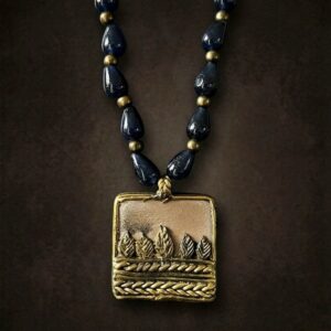 Terracotta & Brass Pendant