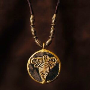 Terracotta & Brass Pendant