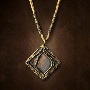 Terracotta & Brass Pendant