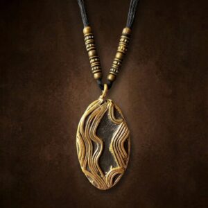 Terracotta & Brass Pendant