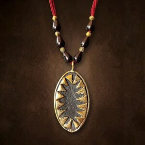 Terracotta & Brass Pendant