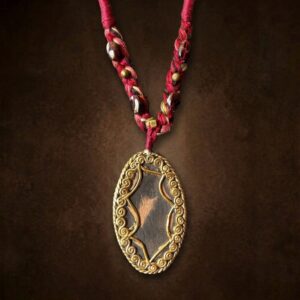 Terracotta & Brass Pendant