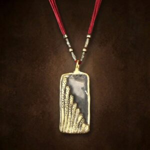 Terracotta & Brass Pendant