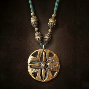 Terracotta & Brass Pendant