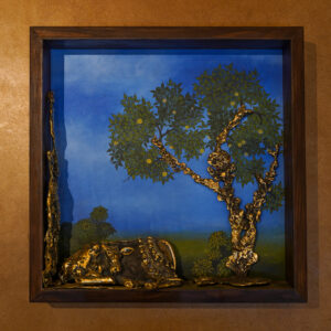 Meditating Nandi under a Tree