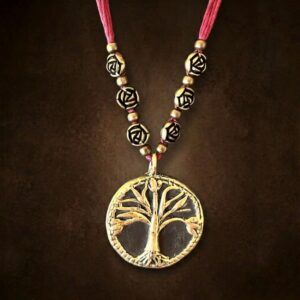 Terracotta & Brass Pendant