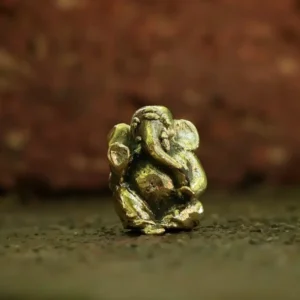 Abhaya Mudra Ganpati Sculpture - Rock Dhokra