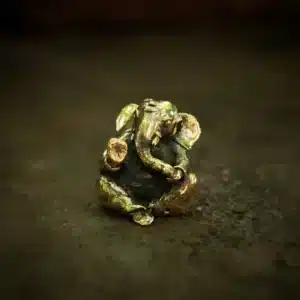 Abhaya Mudra Ganpati Idol - Rock Dhokra