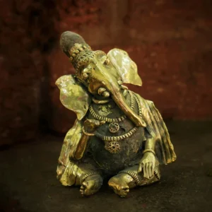 Ornate Ganesha Sculpture - Rock Dhokra