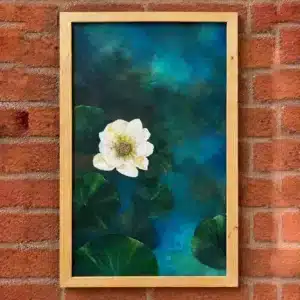 Saraswati Lotus- Molten Metal Painting